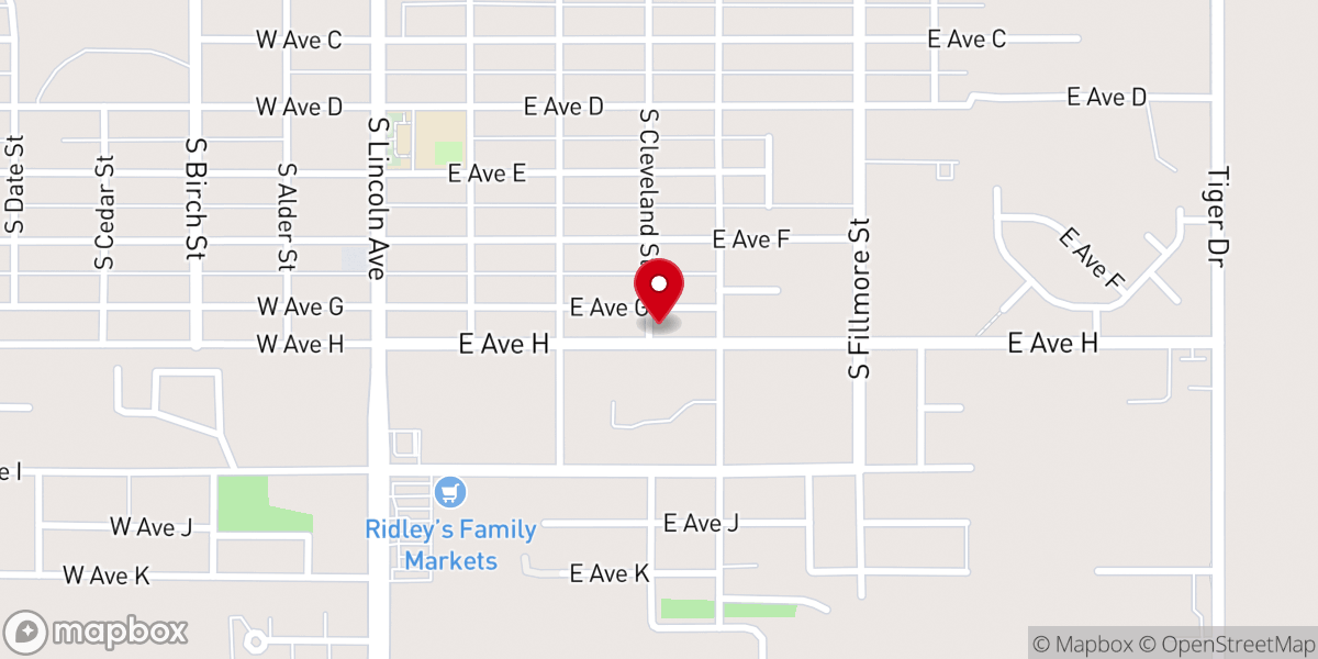 Map showing location of Jerome Free Will Baptist Church