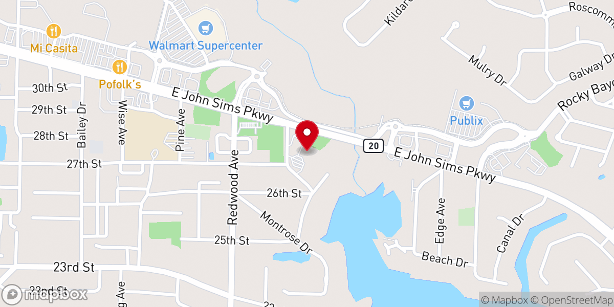 Map showing location of St Paul Lutheran Church & School