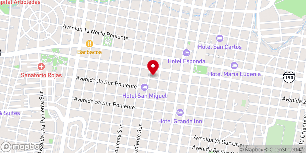 Map showing location of Iglesia Nacional Presbiteriana de México Getsemaní