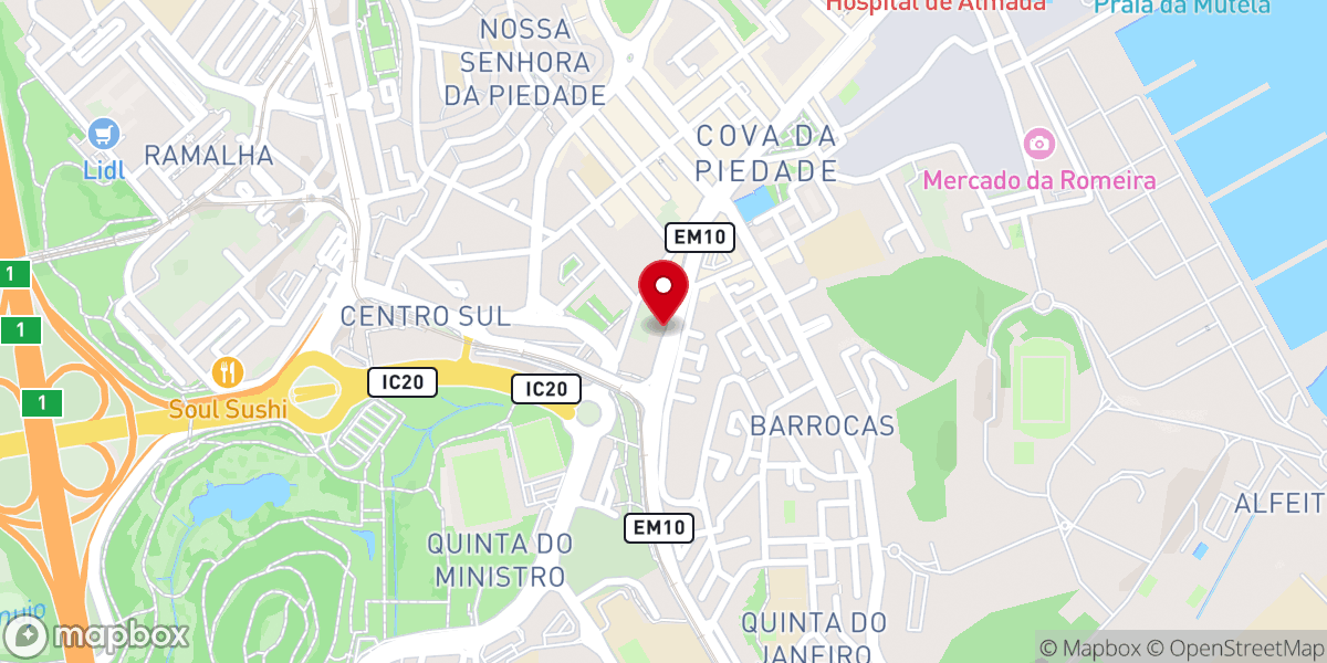 Map showing location of Jesus Cristo É O Senhor Universal
