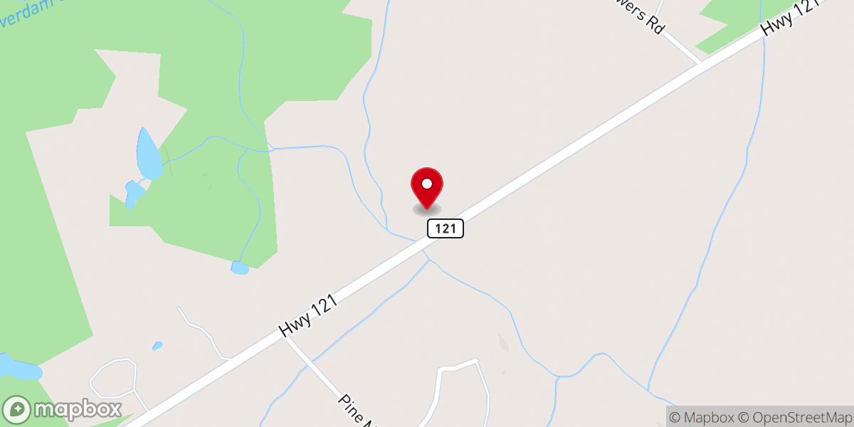 Map showing location of Welch Zion Church