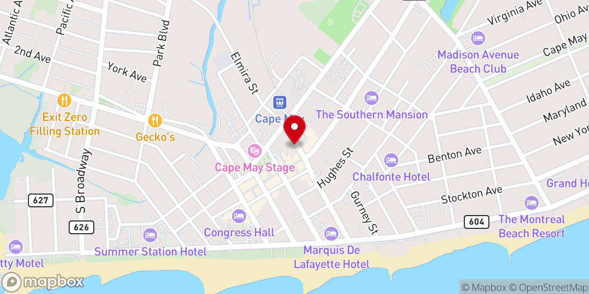 Map showing location of Our Lady Star of the Sea Rectory