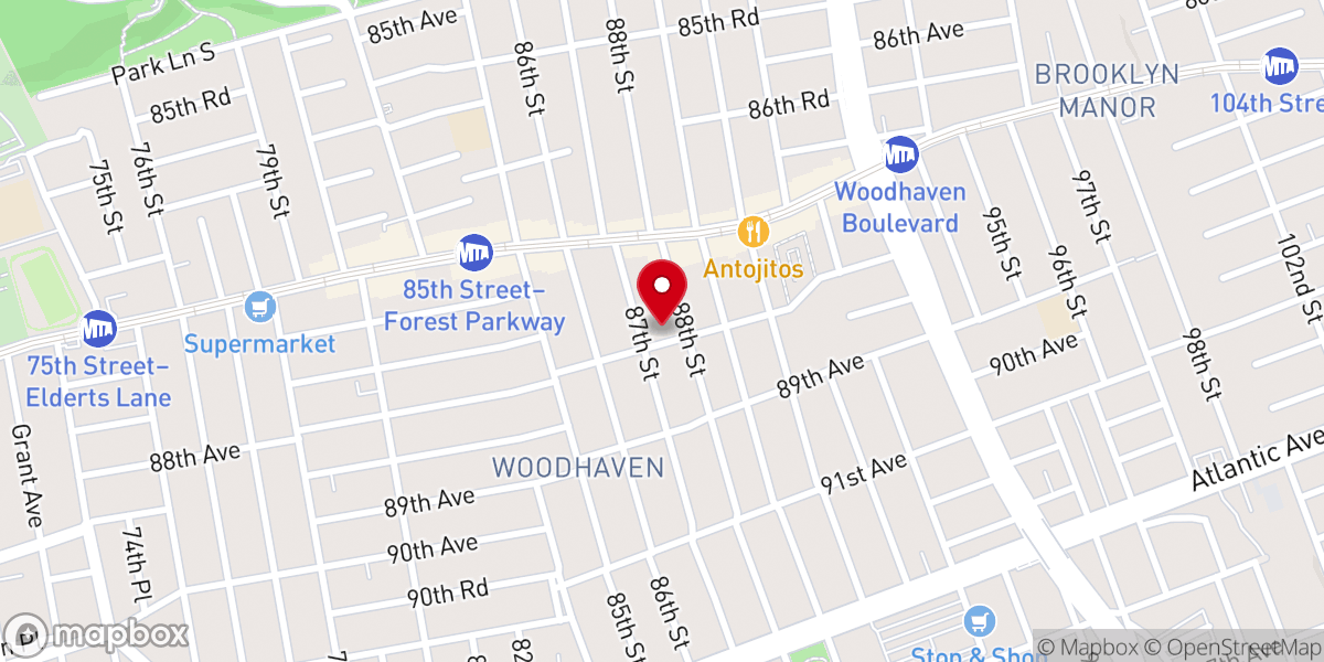 Map showing location of Saint Thomas the Apostle Church