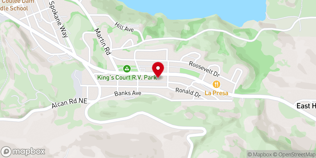 Map showing location of Grand Coulee Seventh-Day Adventist Church