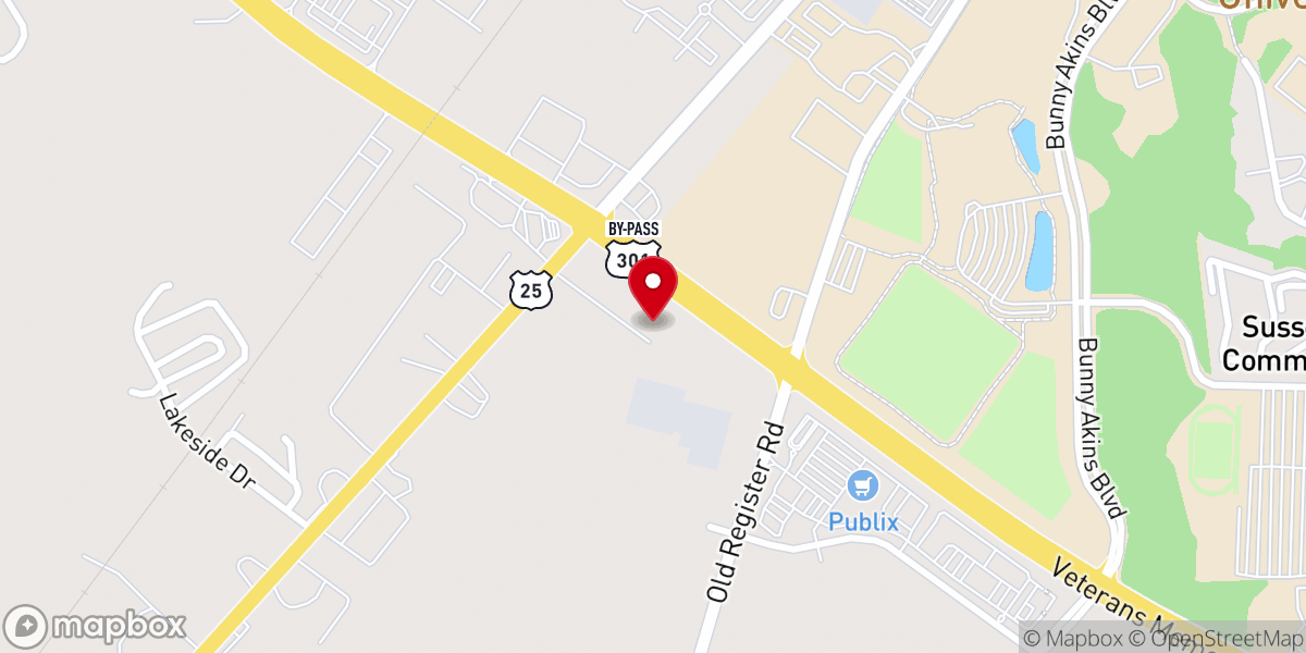 Map showing location of Southbridge Community Church