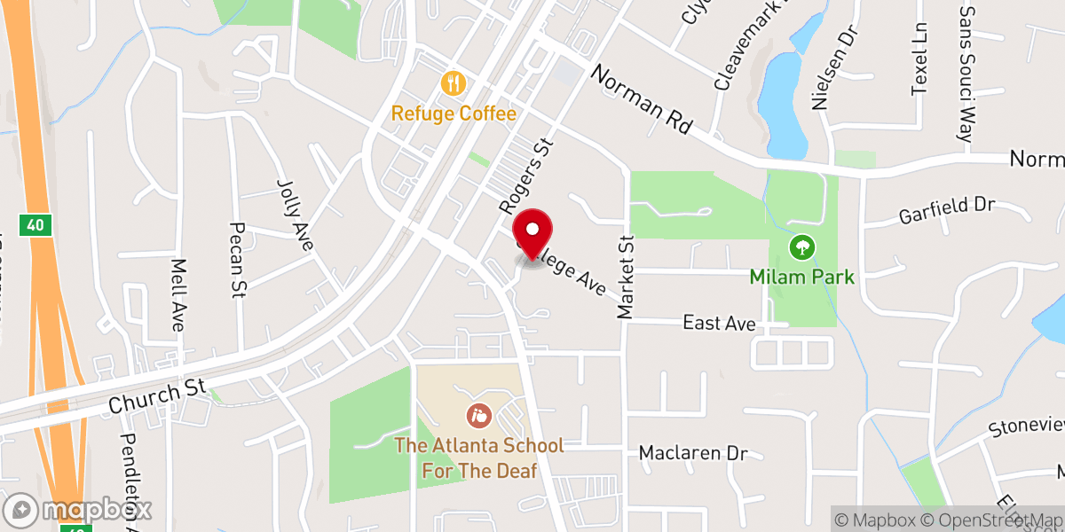Map showing location of Clarkston Community Center Inc (501c3)