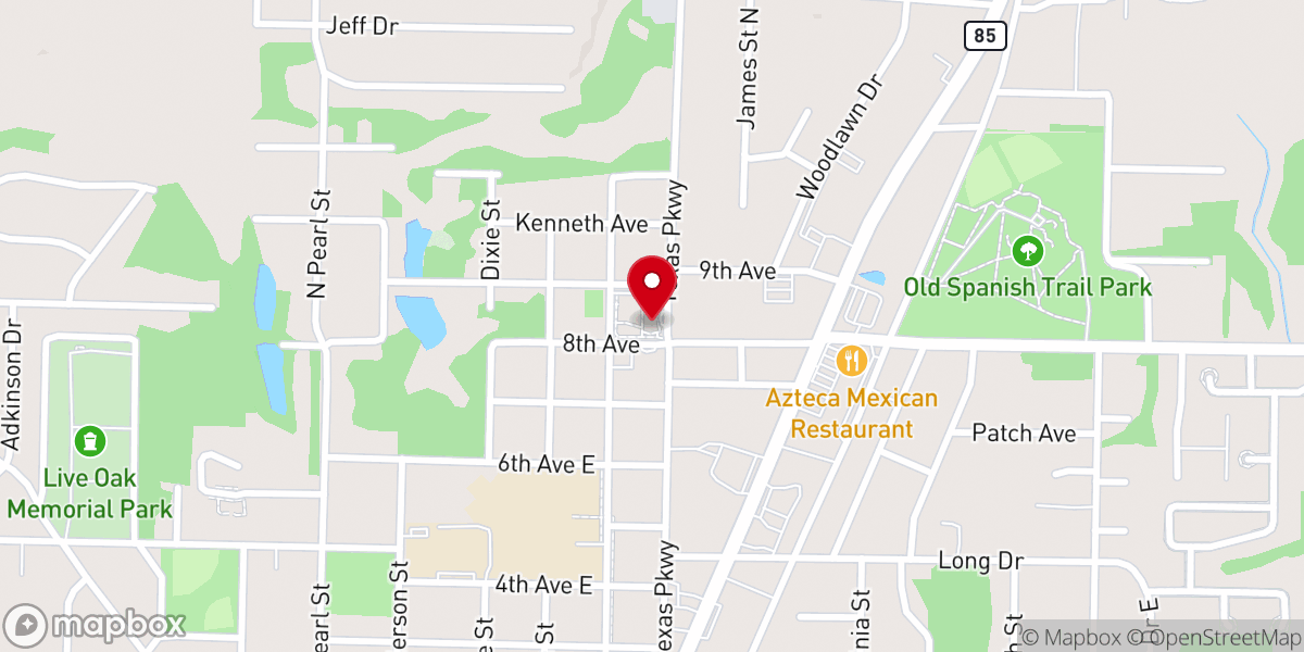 Map showing location of First Methodist Church of Crestview, FL