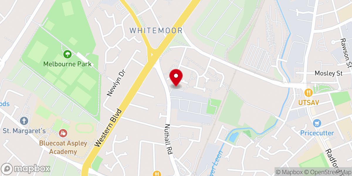 Map showing location of The New Whitemoor Baptist Church