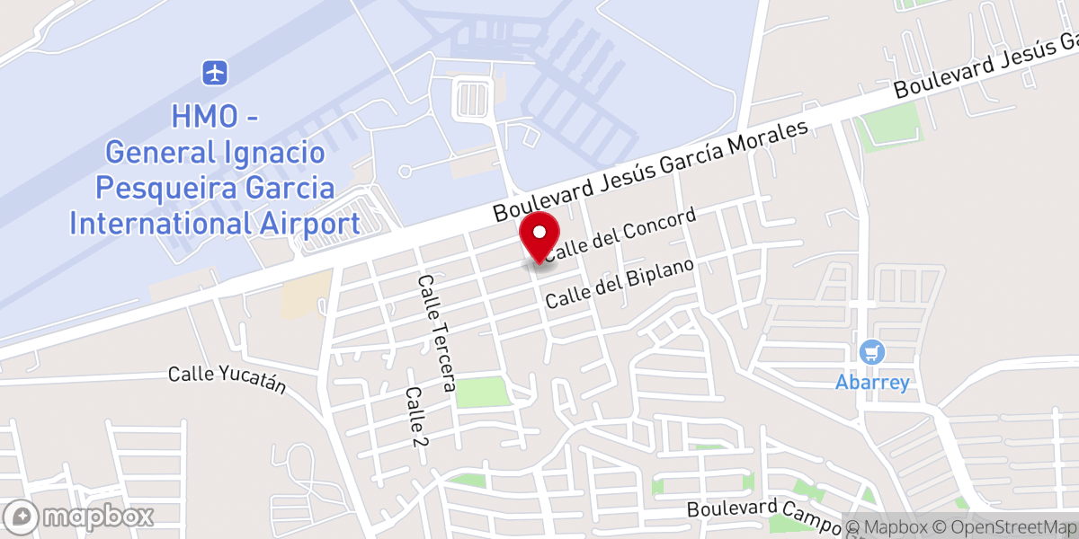 Map showing location of Templo San Isidro Labrador