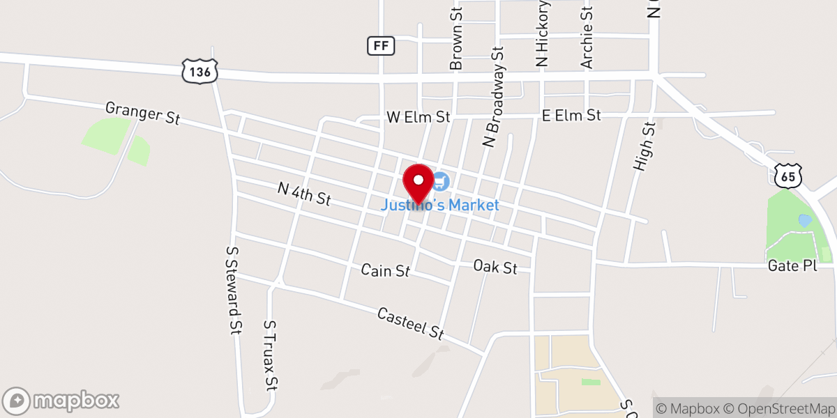 Map showing location of Princeton First Assembly of God Church