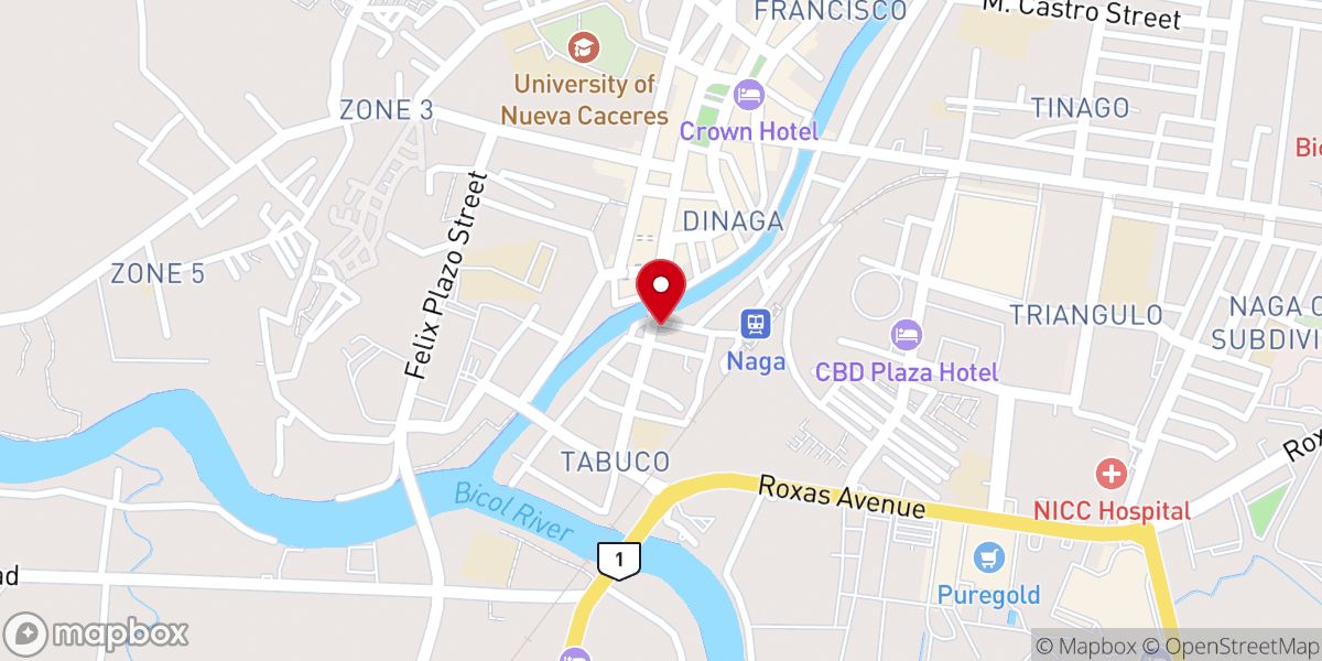 Map showing location of Church of the Open Door International - Naga