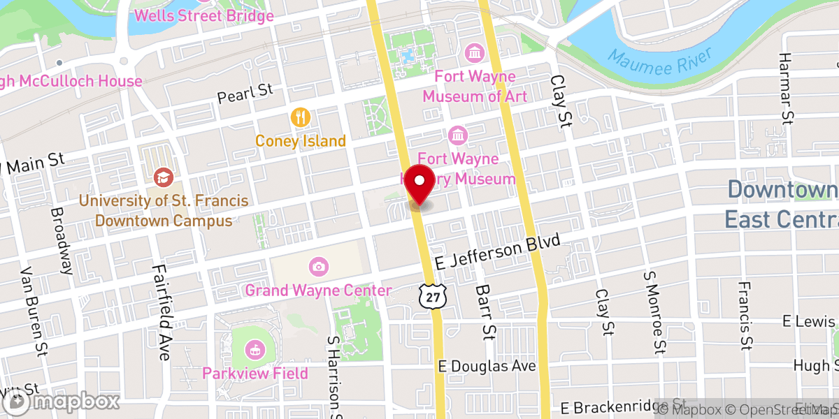 Map showing location of Catholic Diocese of Fort Wayne-South Bend