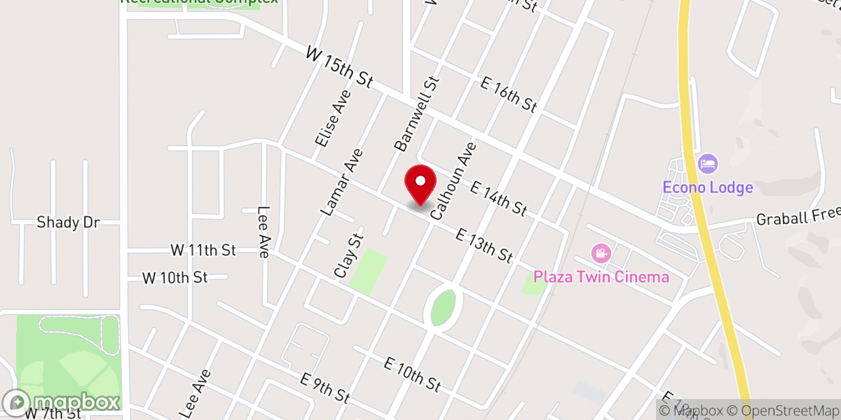 Map showing location of St John's United Methodist Church