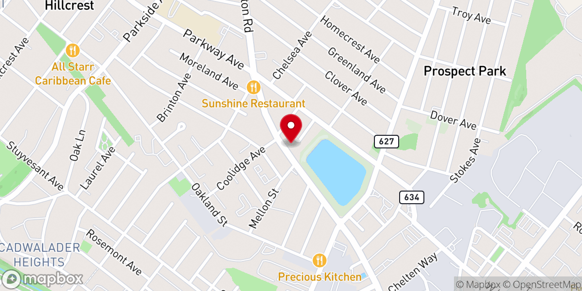 Map showing location of Courtney Temple Church of God in Christ of Trenton Inc