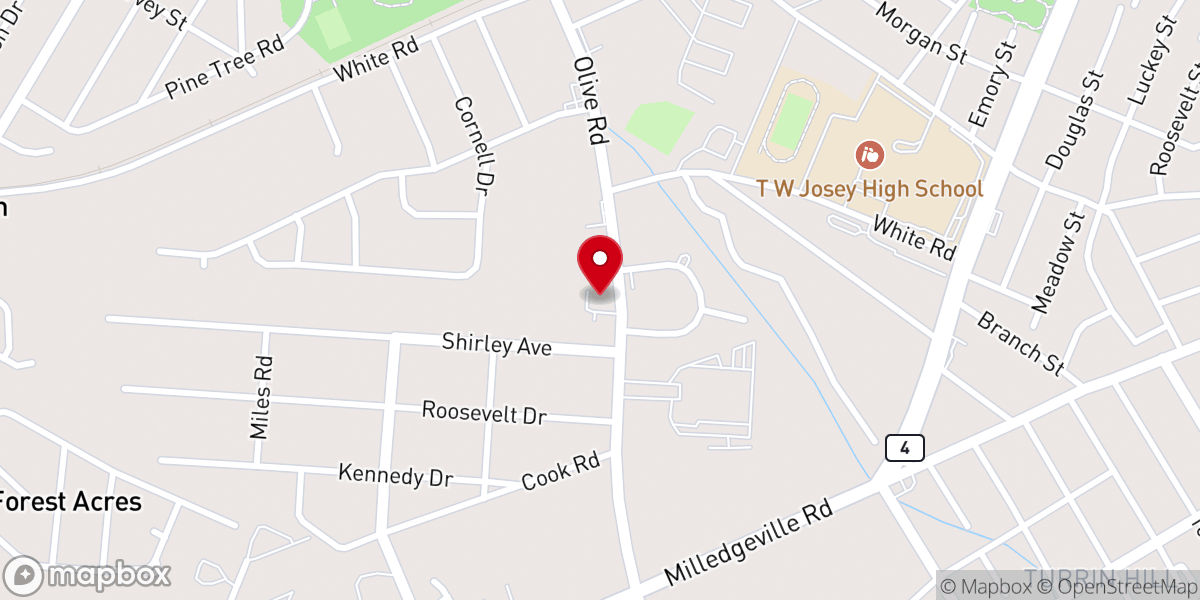 Map showing location of Ebenezer Seventh-day Adventist Church