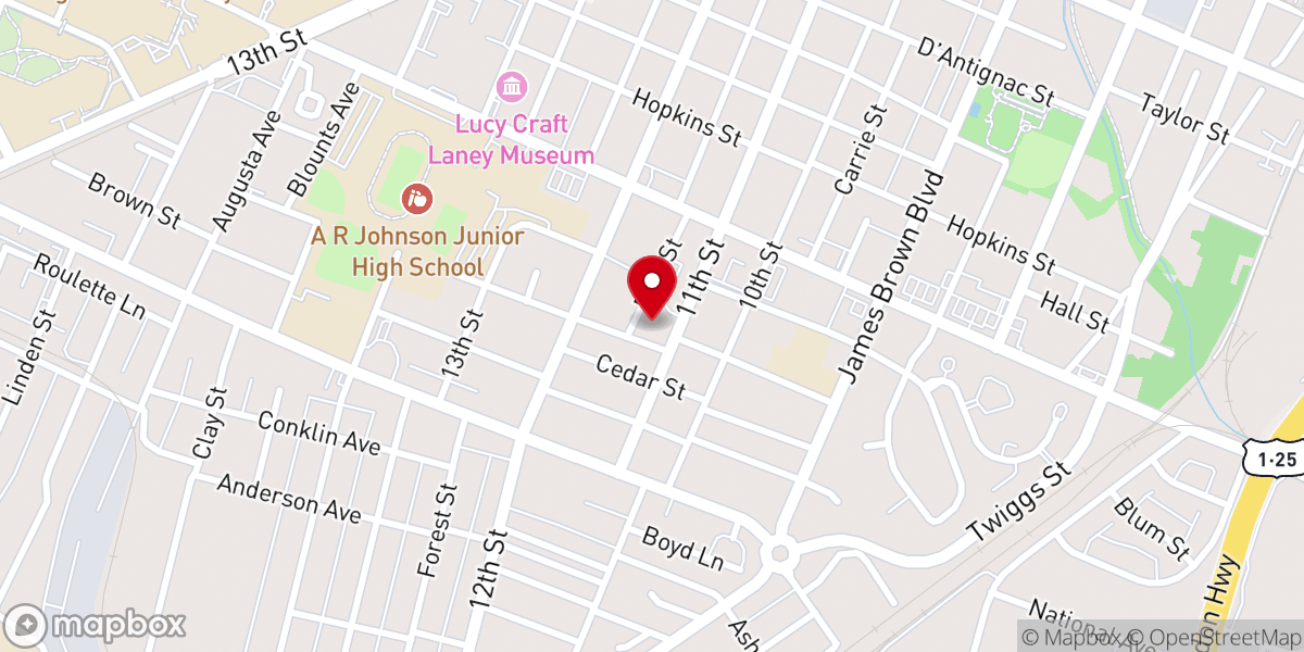 Map showing location of Saint Marks Methodist Episcopal Church