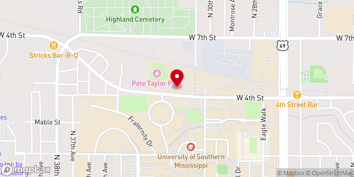 Map showing location of St. Thomas Aquinas Catholic mass times Church