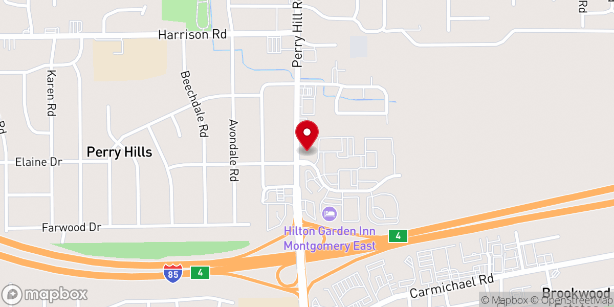Map showing location of Montgomery Baptist Association