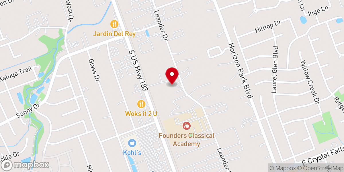 Map showing location of Calvary Leander