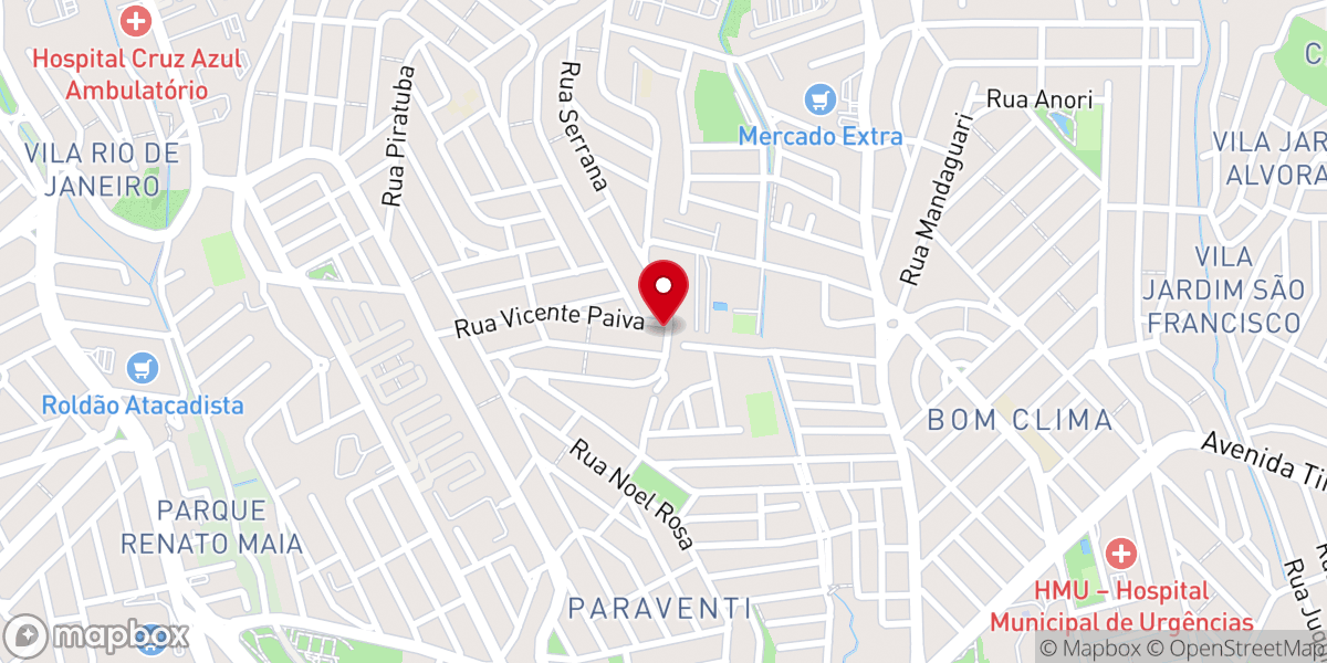 Map showing location of Igreja Pentecostal da Bíblia