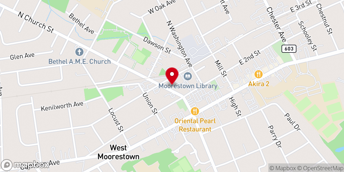 Map showing location of Church Street Recreation Center