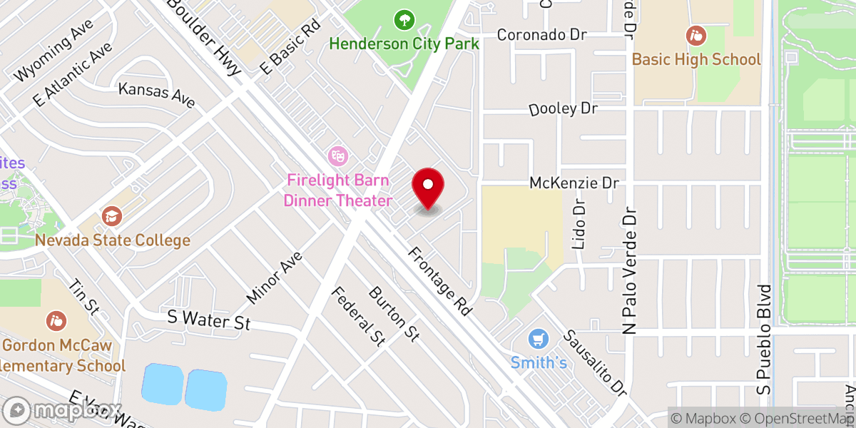 Map showing location of The Henderson Potter's House