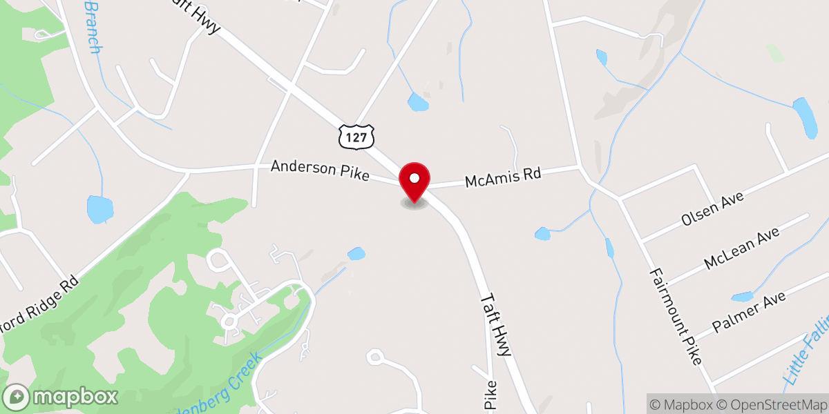 Map showing location of Signal Mountain United Methodist Church