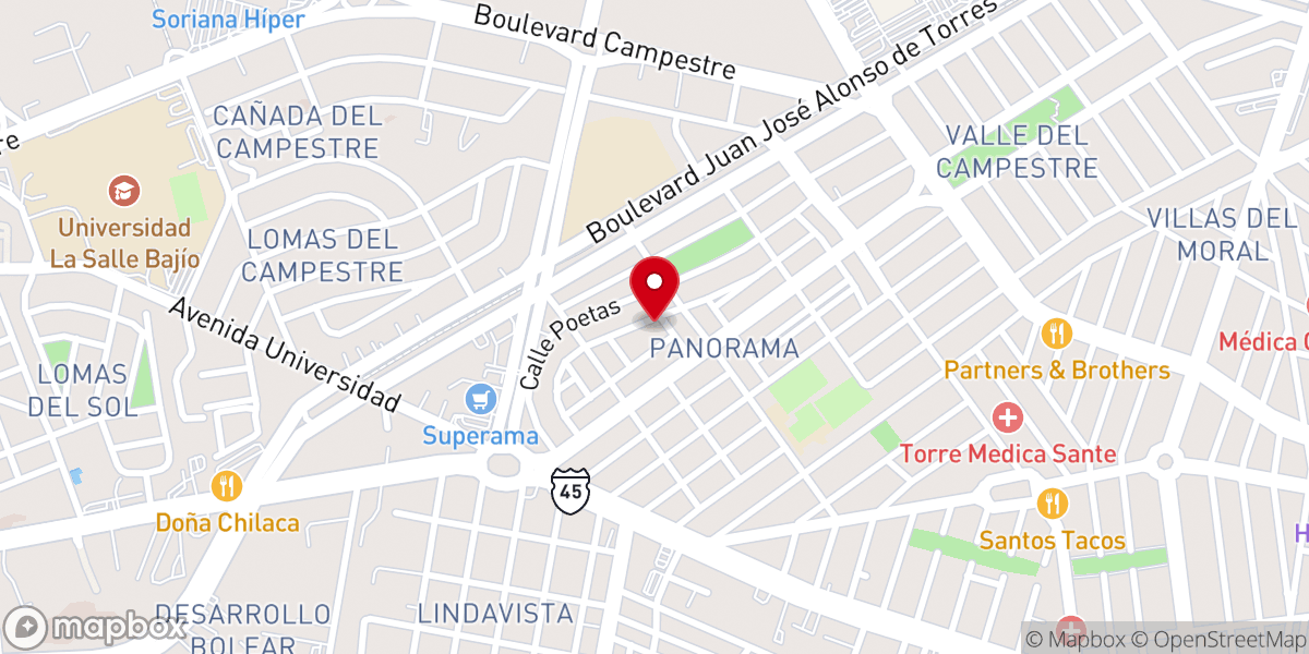 Map showing location of Parroquia San Maximiliano Ma. Kolbe