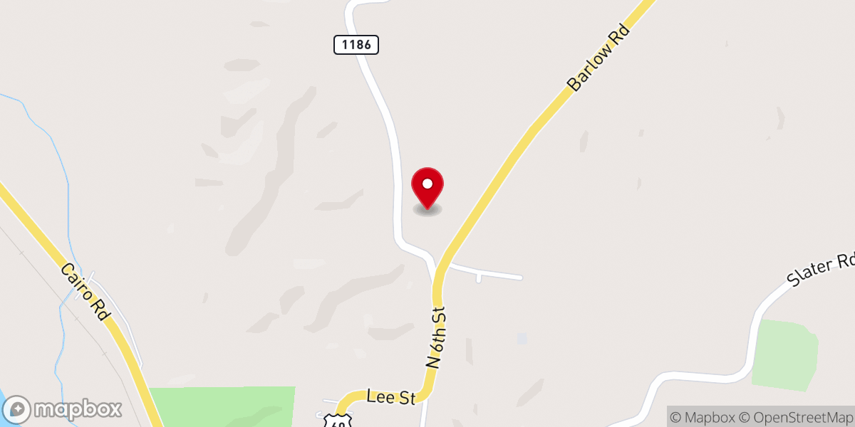 Map showing location of Faith Baptist Church