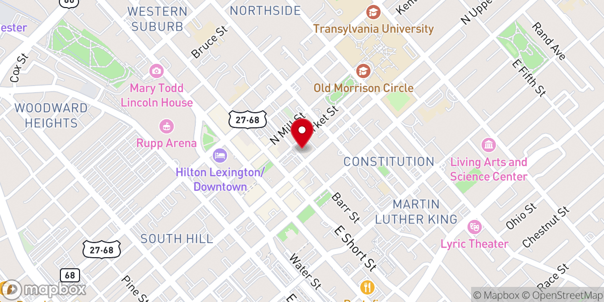Map showing location of Christ Church Cathedral