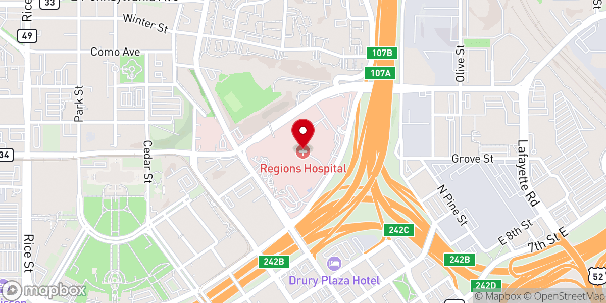 Map showing location of Dr. Herbert B. Ward, MD