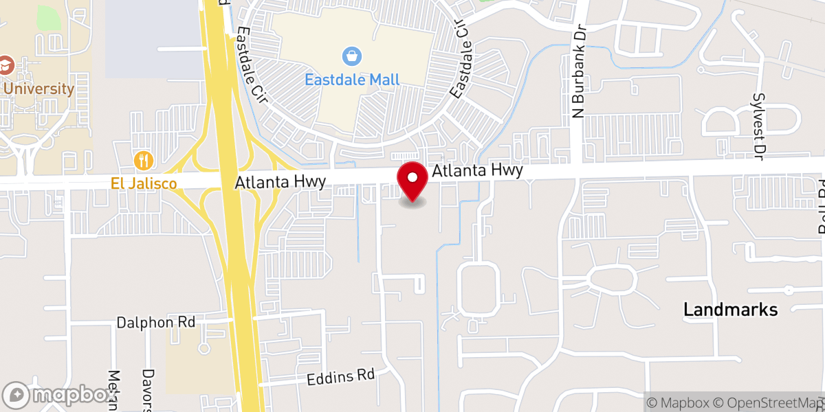 Map showing location of New Canaan Baptist Church