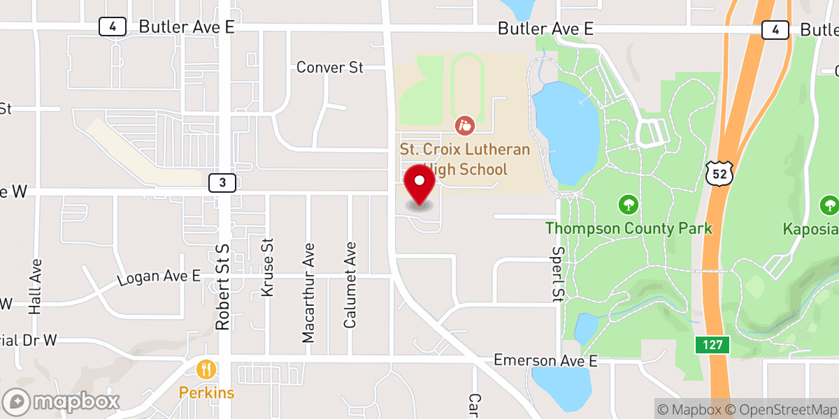 Map showing location of St. George Antiochian Orthodox Church