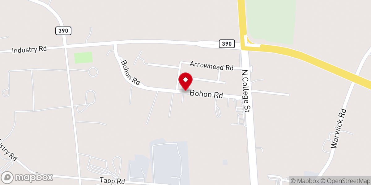 Map showing location of Lighthouse Assembly of God