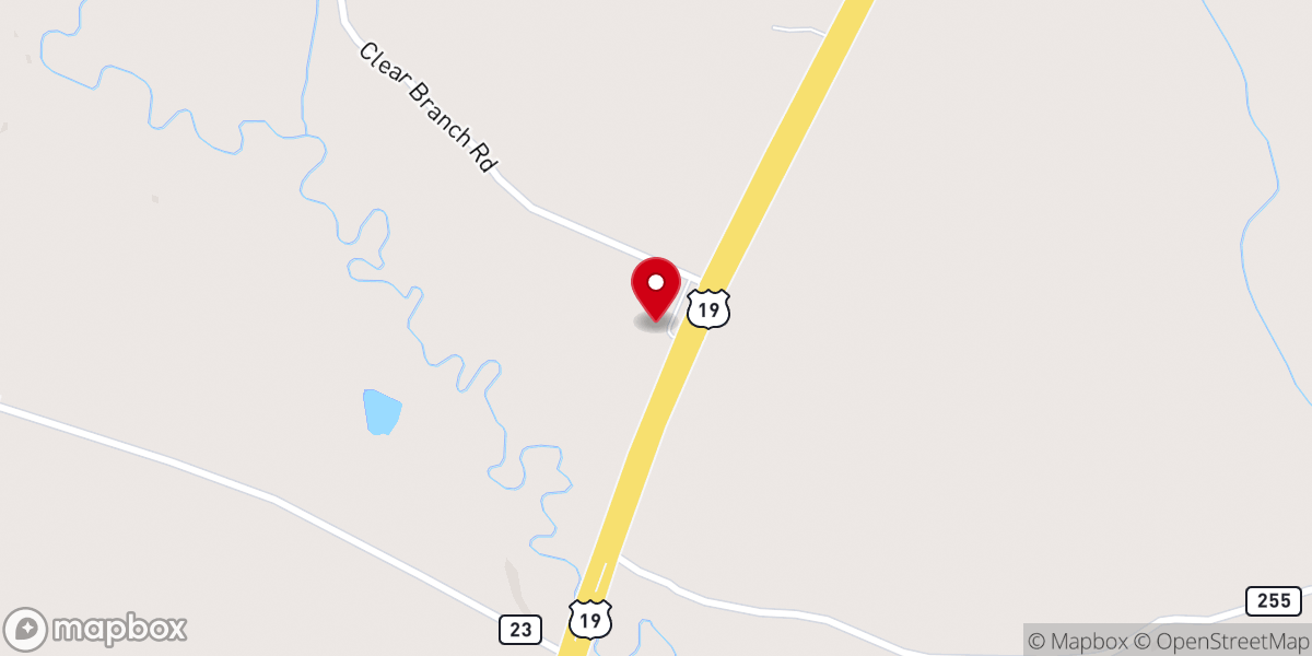 Map showing location of Faith Baptist Church