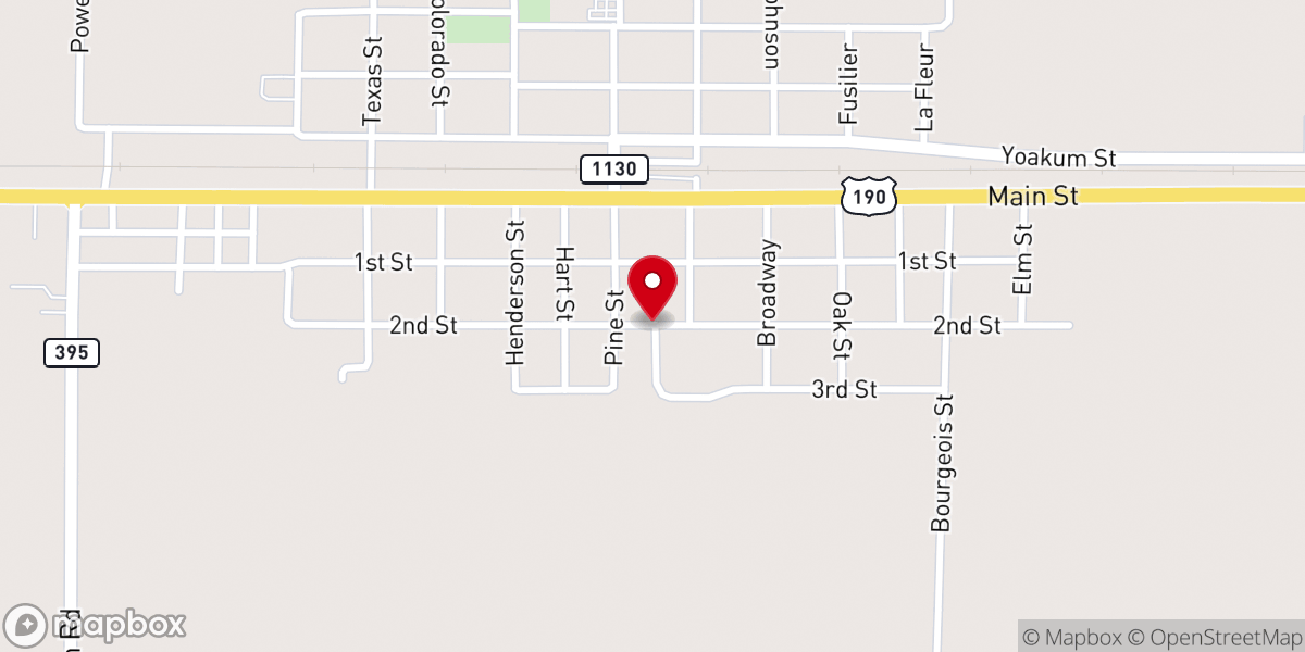 Map showing location of First Baptist Church of Elton