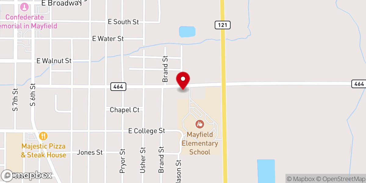 Map showing location of Grace Baptist Church