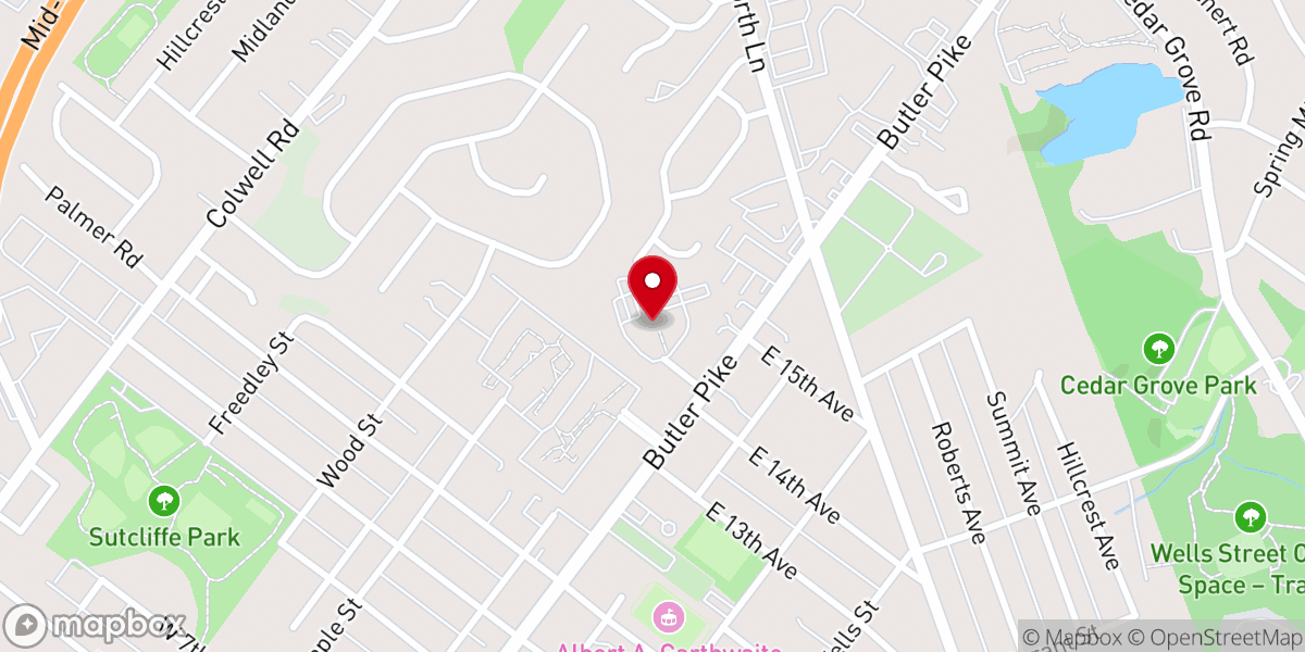 Map showing location of Antioch Church of Philadelphia