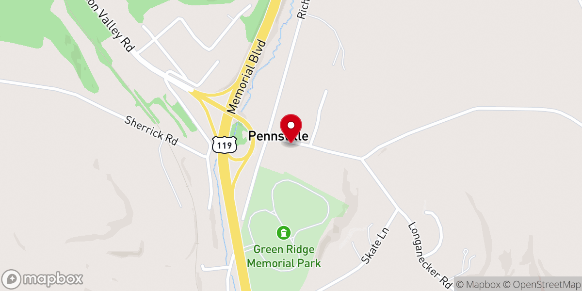 Map showing location of Pennsville United Methodist Church