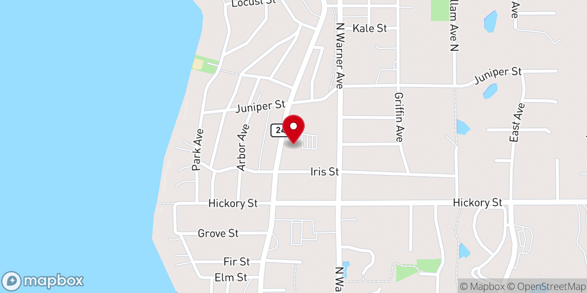 Map showing location of Majestic Pines Community Church