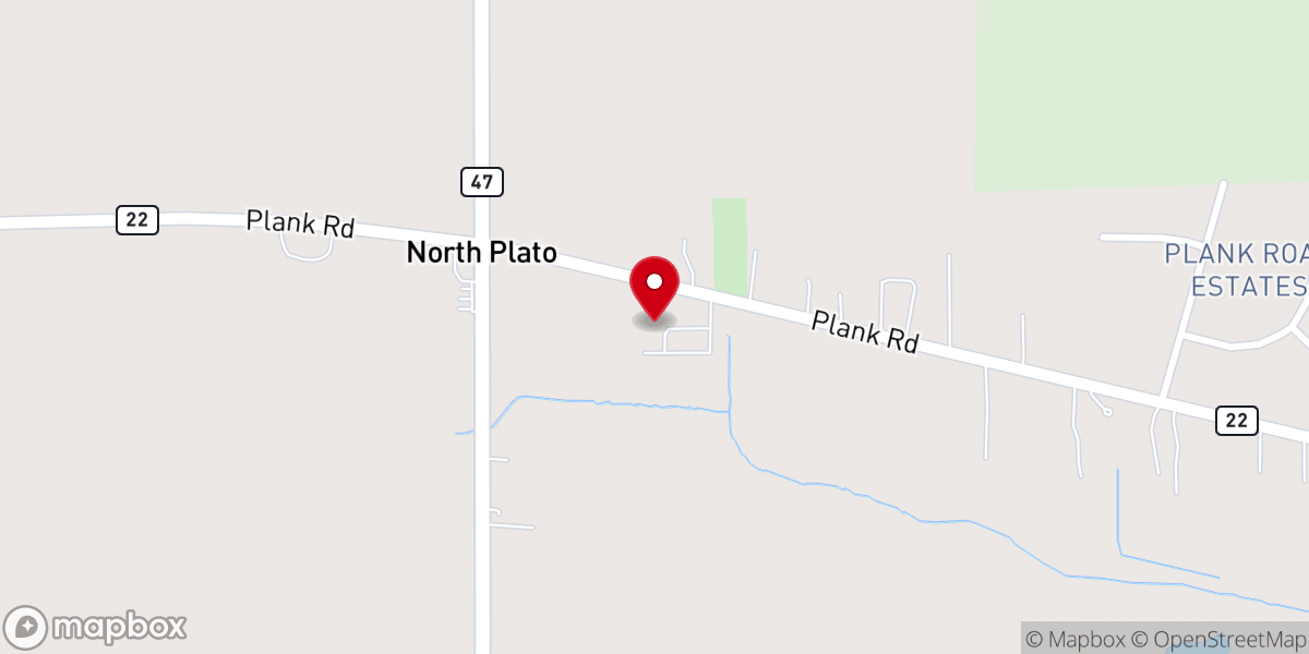 Map showing location of St. Peter's Evangelical Lutheran Church