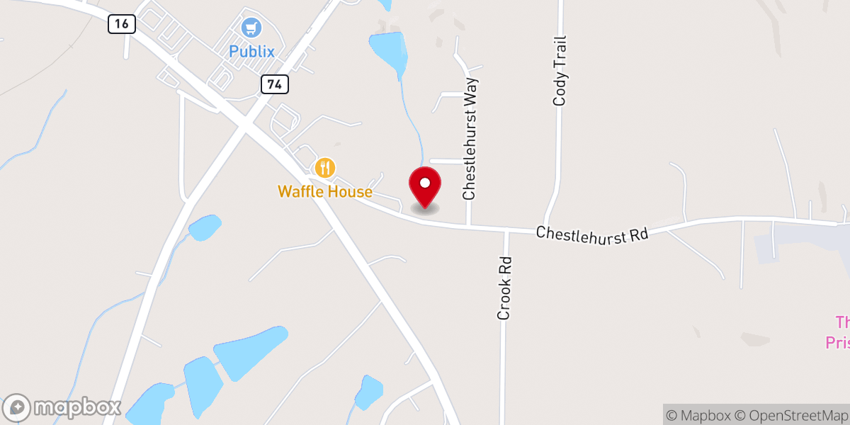 Map showing location of Pineview Pure Holiness Church of God