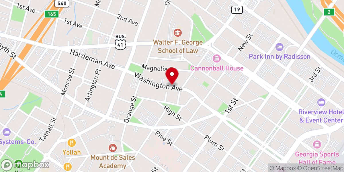 Map showing location of Washington Avenue Presbyterian Church