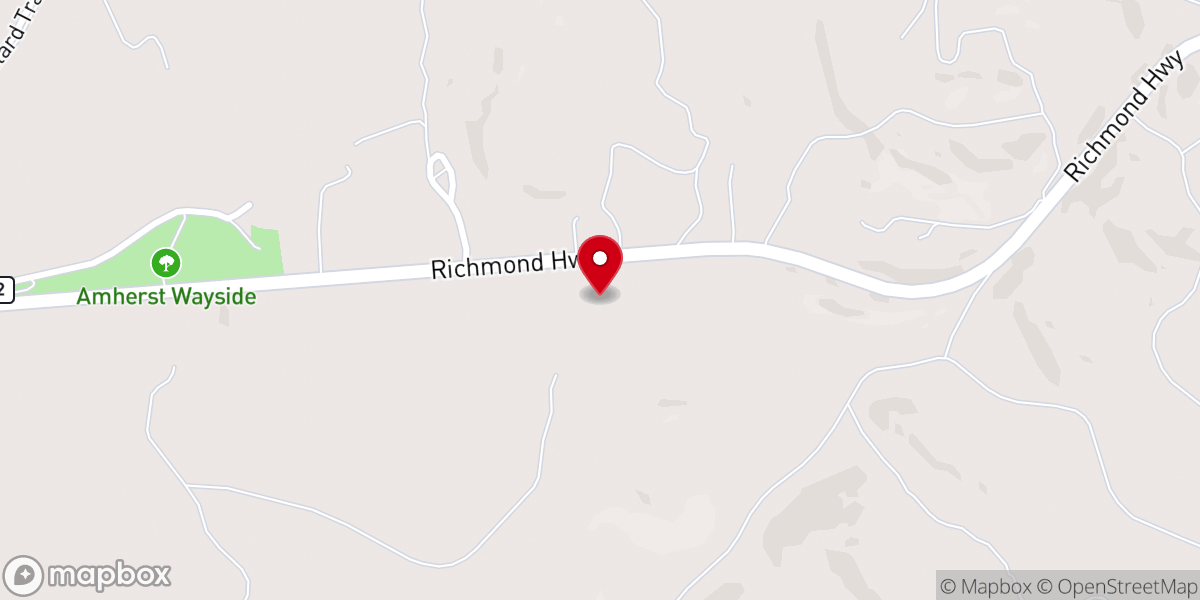 Map showing location of Amherst Church of God