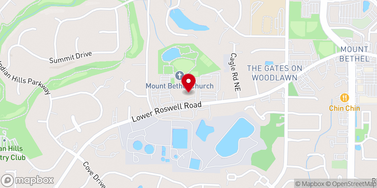 Map showing location of Mt Bethel Church