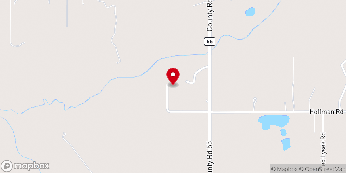 Map showing location of Pine Glory Church
