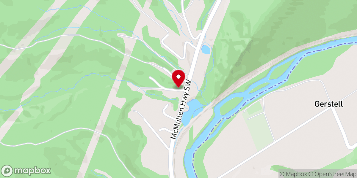 Map showing location of Dawson United Methodist Church