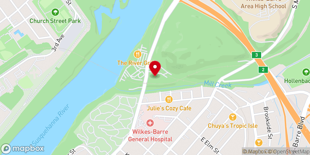 Map showing location of LCBC Wilkes-Barre