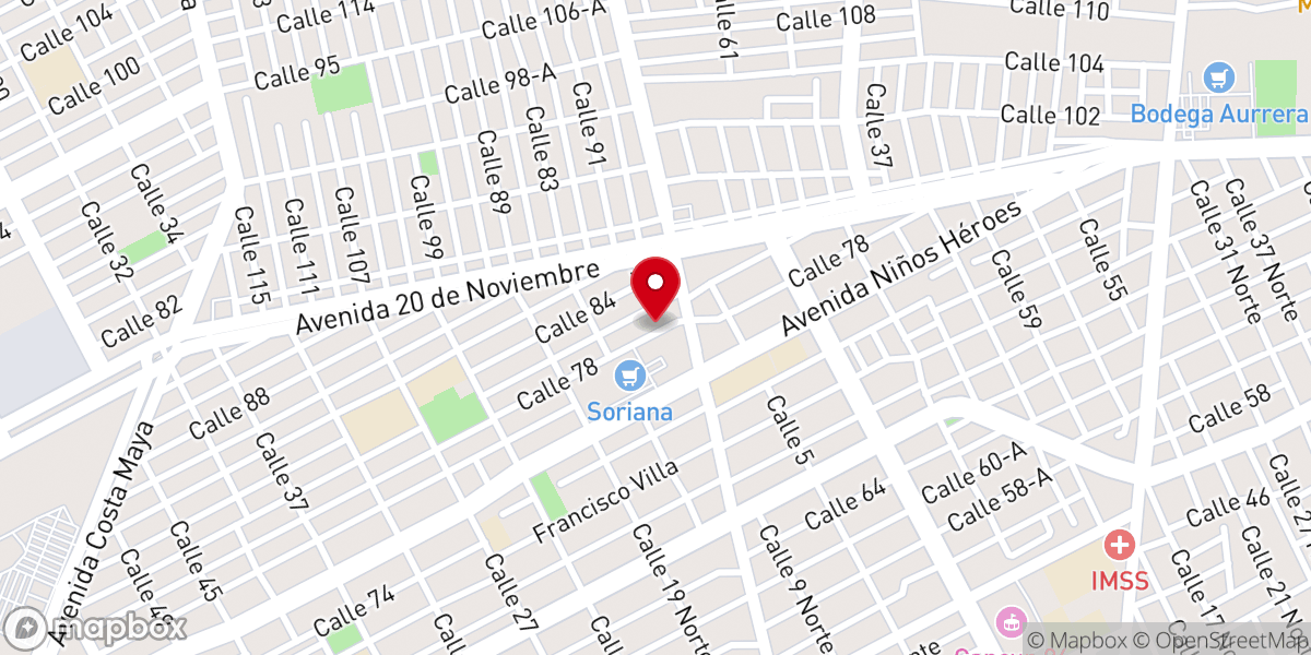 Map showing location of Santuario del Divino Niño Jesús