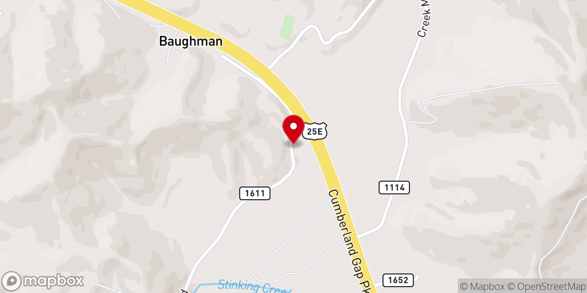 Map showing location of Turkey Creek Baptist Church